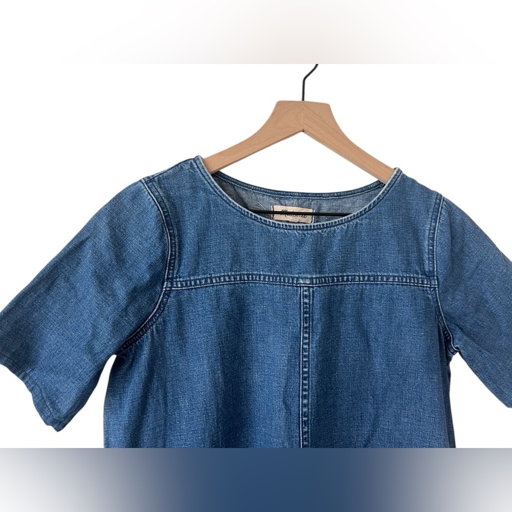Madewell Blue Denim Short Sleeve Dress Size S - Picture 5 of 11